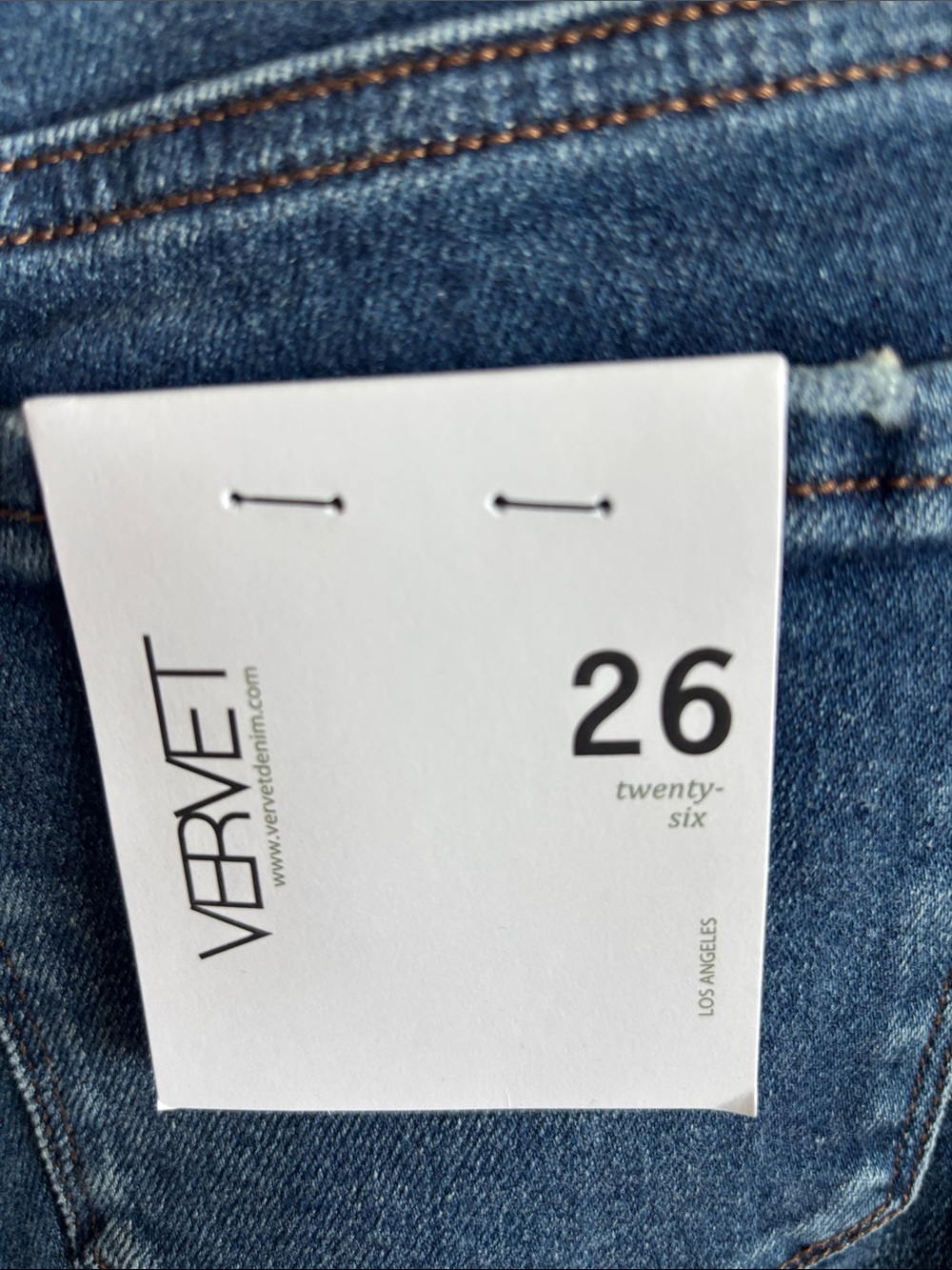 VERVET Dark Blue Skinny Jeans with Light Distressing - Picture 4 of 7